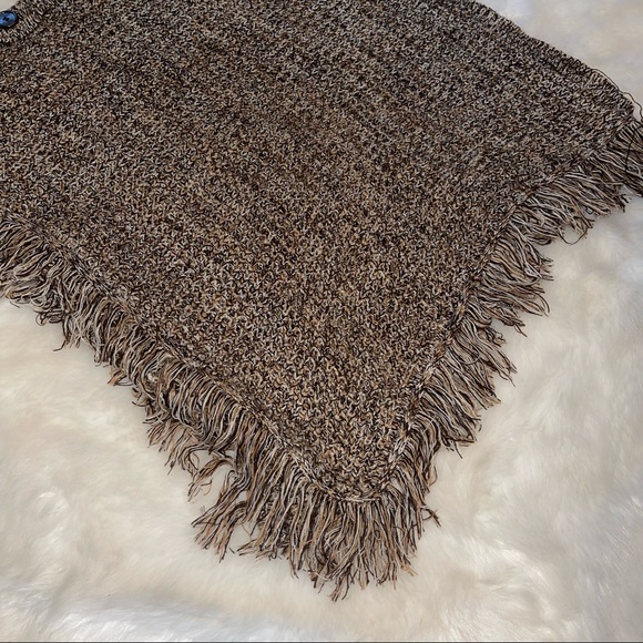 Cowl Neck Fringed Poncho - Picture 12 of 16